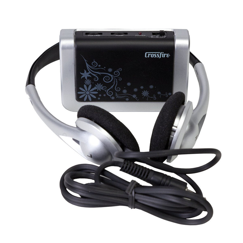 -Crossfire Electric Guitar Pocket Amplifier & Headphone Set (Black)-Living Music