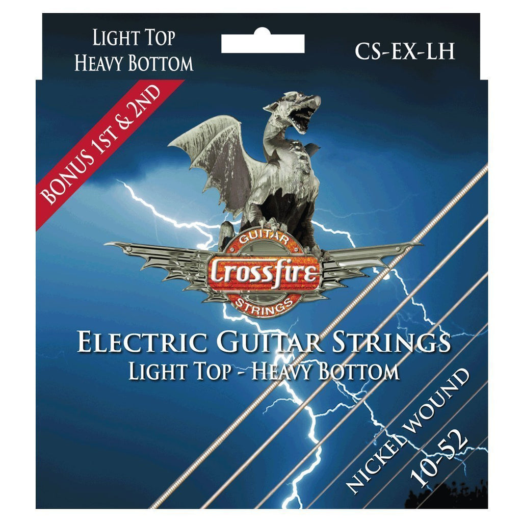 -Crossfire Light Top/Heavy Bottom Electric Guitar Strings (10-52)-Living Music