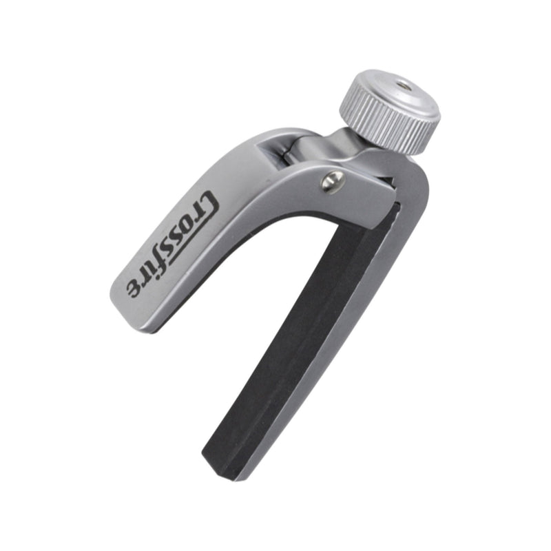 -Crossfire Professional Acoustic Guitar Capo (Nickel)-Living Music