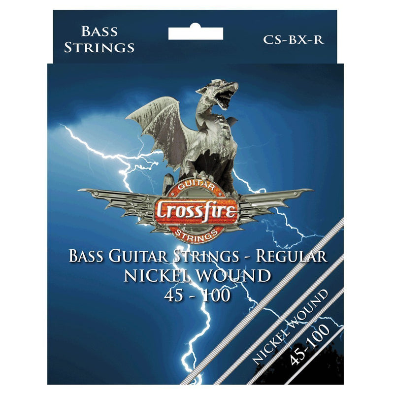 -Crossfire Regular Light Bass Guitar Strings (45-100)-Living Music