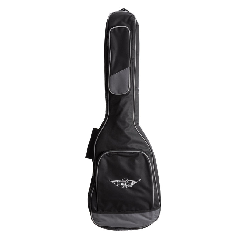 -Crossfire Standard Padded Electric Guitar Gig Bag (Black)-Living Music