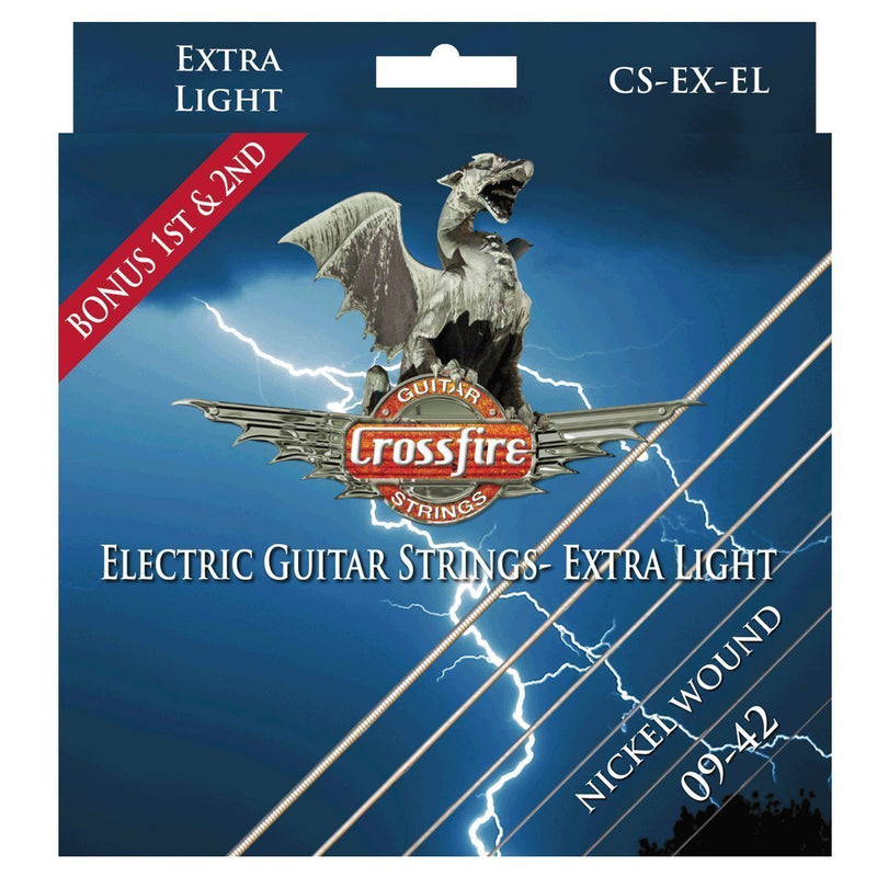 -Crossfire Super Light Electric Guitar Strings (9-42)-Living Music