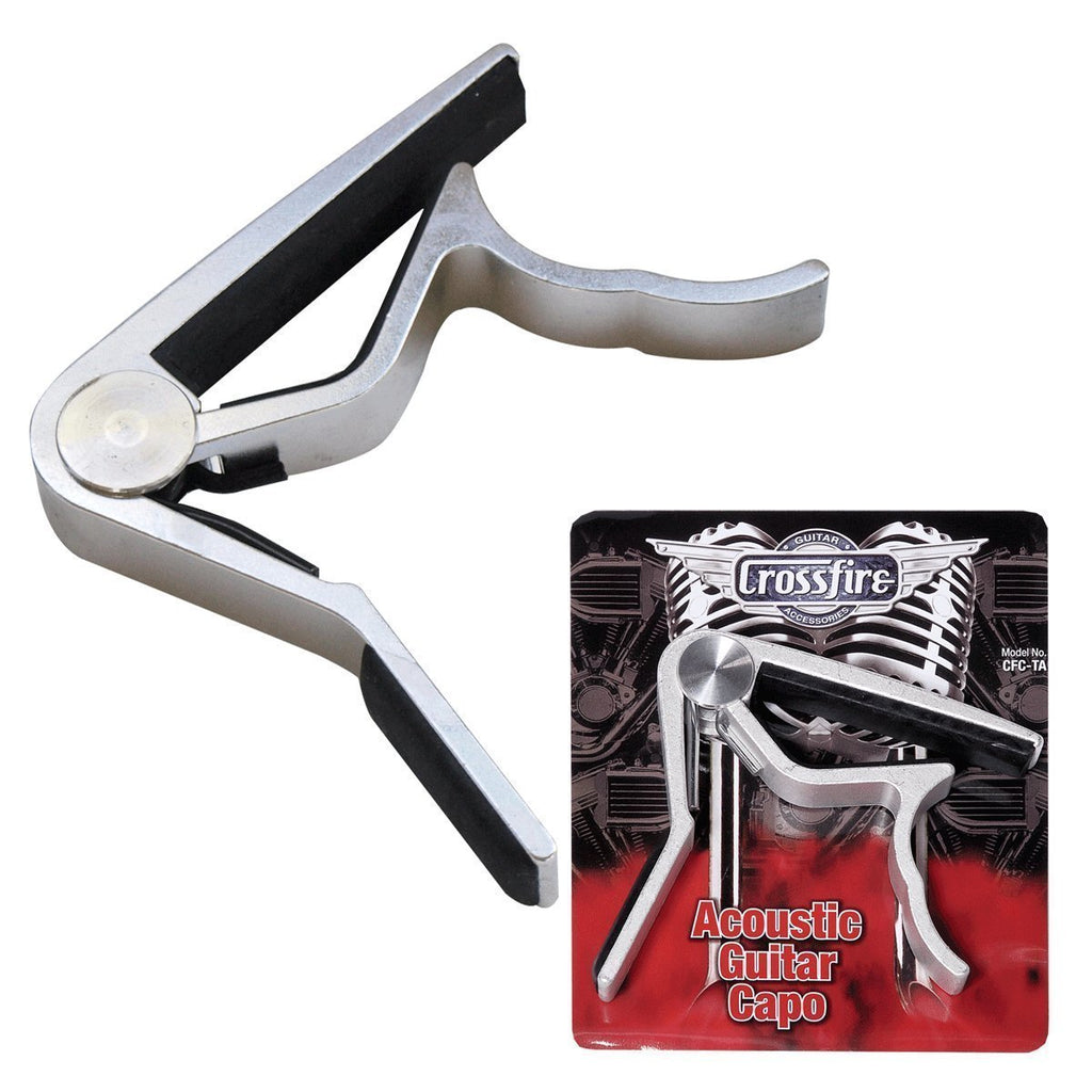 -Crossfire Trigger-Style Classical Guitar Capo (Nickel)-Living Music