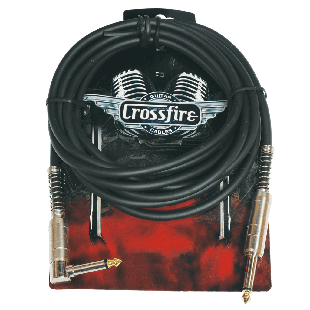 CGC-MP2-10L-Crosssfire 10' / 3 Metre Instrument Cable with Straight-Angle Metal Jacks-Living Music