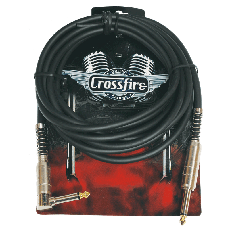 CGC-MP2-10L-Crosssfire 10' / 3 Metre Instrument Cable with Straight-Angle Metal Jacks-Living Music