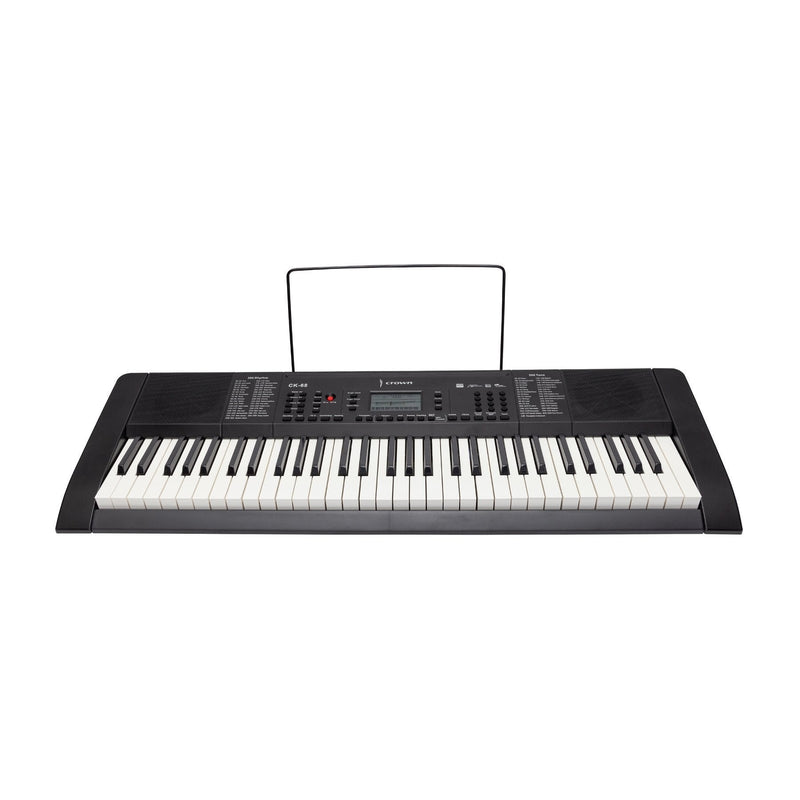 -Crown CK-68 Touch Sensitive Multi-Function 61-Key Electronic Portable Keyboard with MIDI (Black)-Living Music