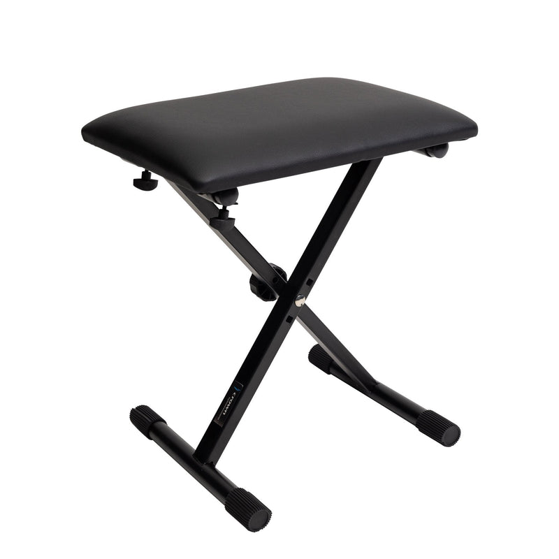 -Crown Compact Keyboard Bench (Black)-Living Music