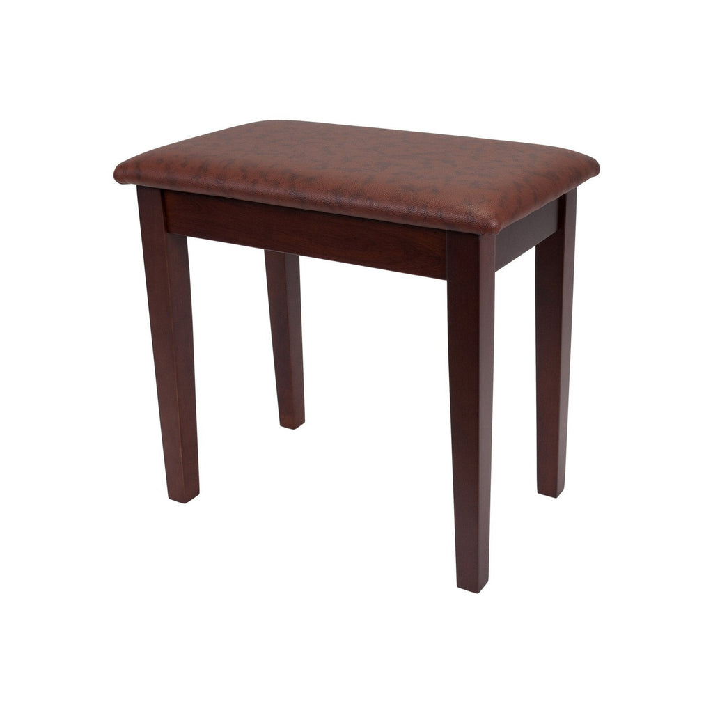 -Crown Compact Piano Stool with Storage Compartment (Walnut)-Living Music