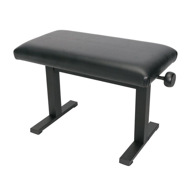 -Crown Hydraulic Height Adjustable Piano Stool (Black)-Living Music