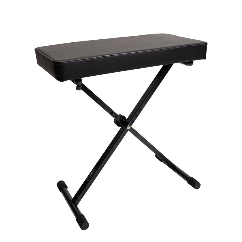 -Crown Large Keyboard Bench (Black)-Living Music
