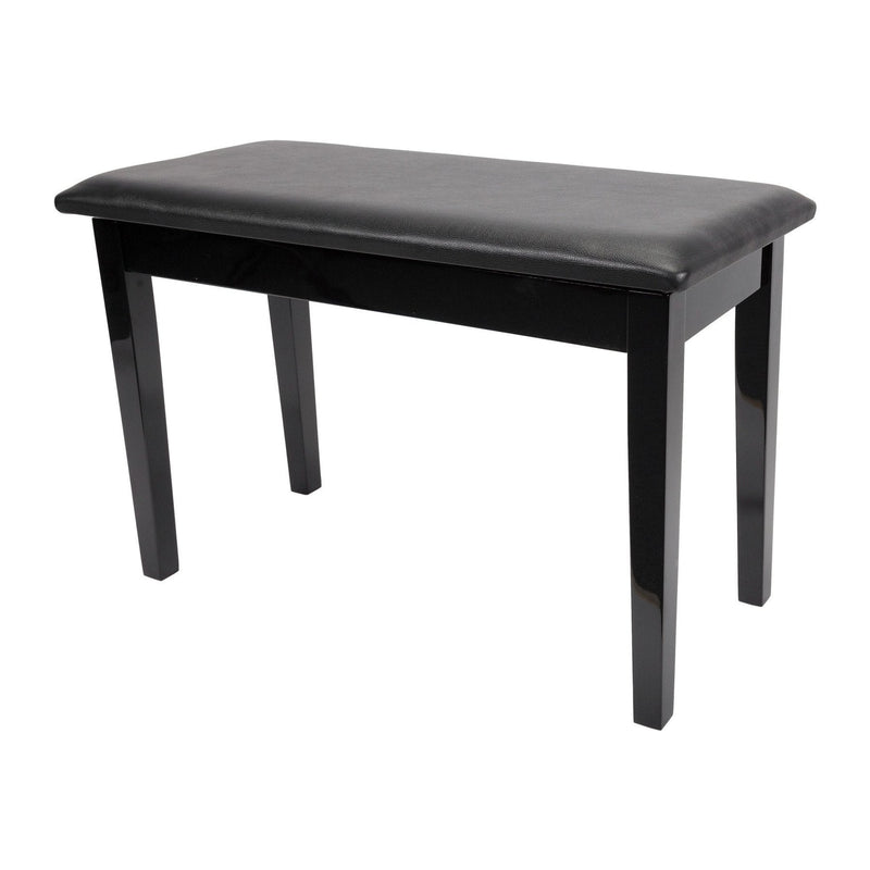 -Crown Standard Duet Piano Stool with Storage Compartment (Black)-Living Music