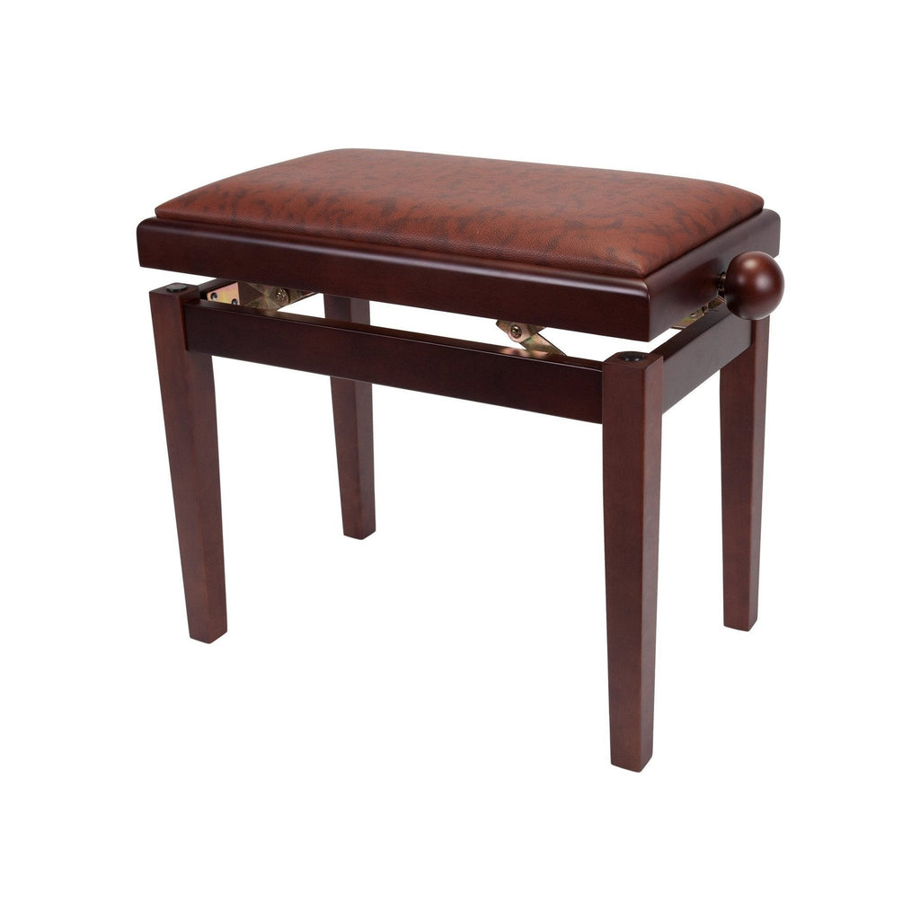 -Crown Timber Trim Height Adjustable Piano Stool (Walnut)-Living Music
