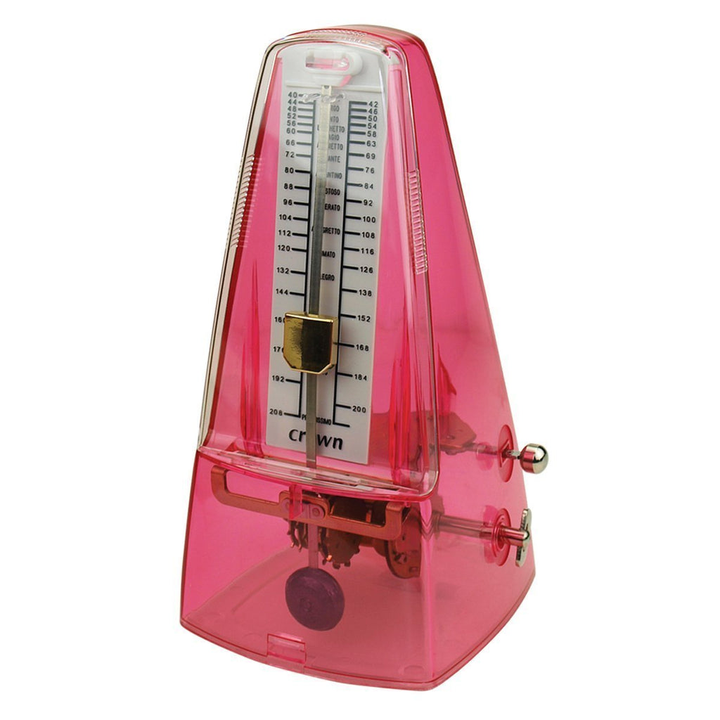 -Crown Traditional Metronome (Transparent Pink)-Living Music