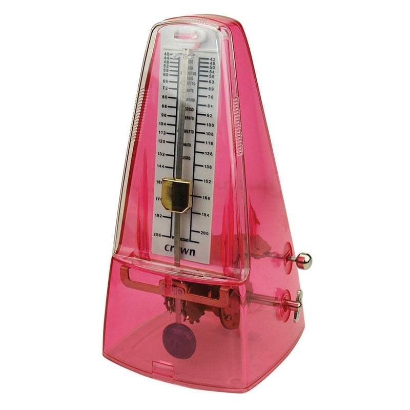 -Crown Traditional Metronome (Transparent Pink)-Living Music