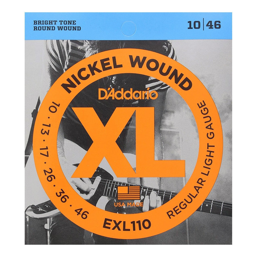 EXL110-D'Addario EXL110 Regular Light Electric Guitar Strings (10-46)-Living Music