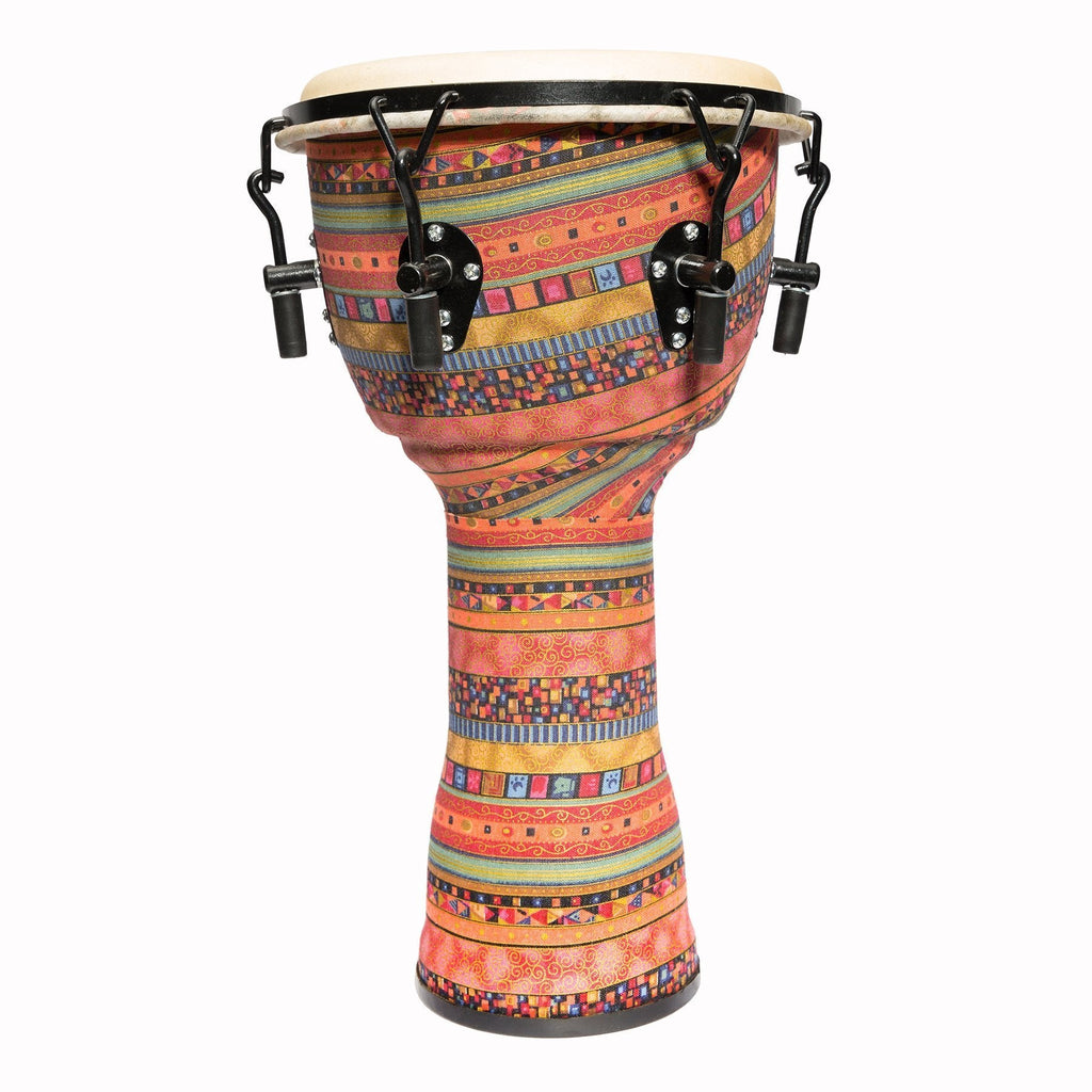 -Drumfire 10" Tuneable Natural Hide Head Djembe (Multicolour)-Living Music