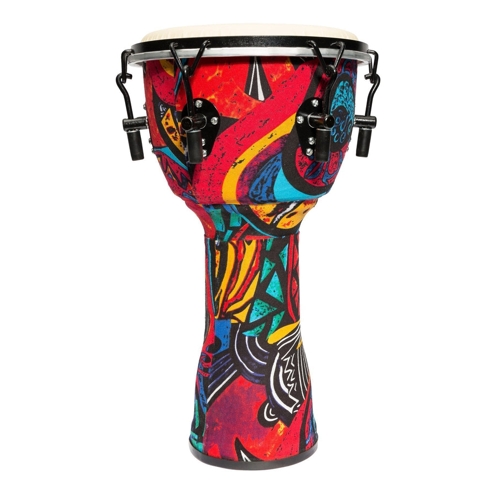 -Drumfire 10" Tuneable Synthetic Head Djembe (Multicolour)-Living Music