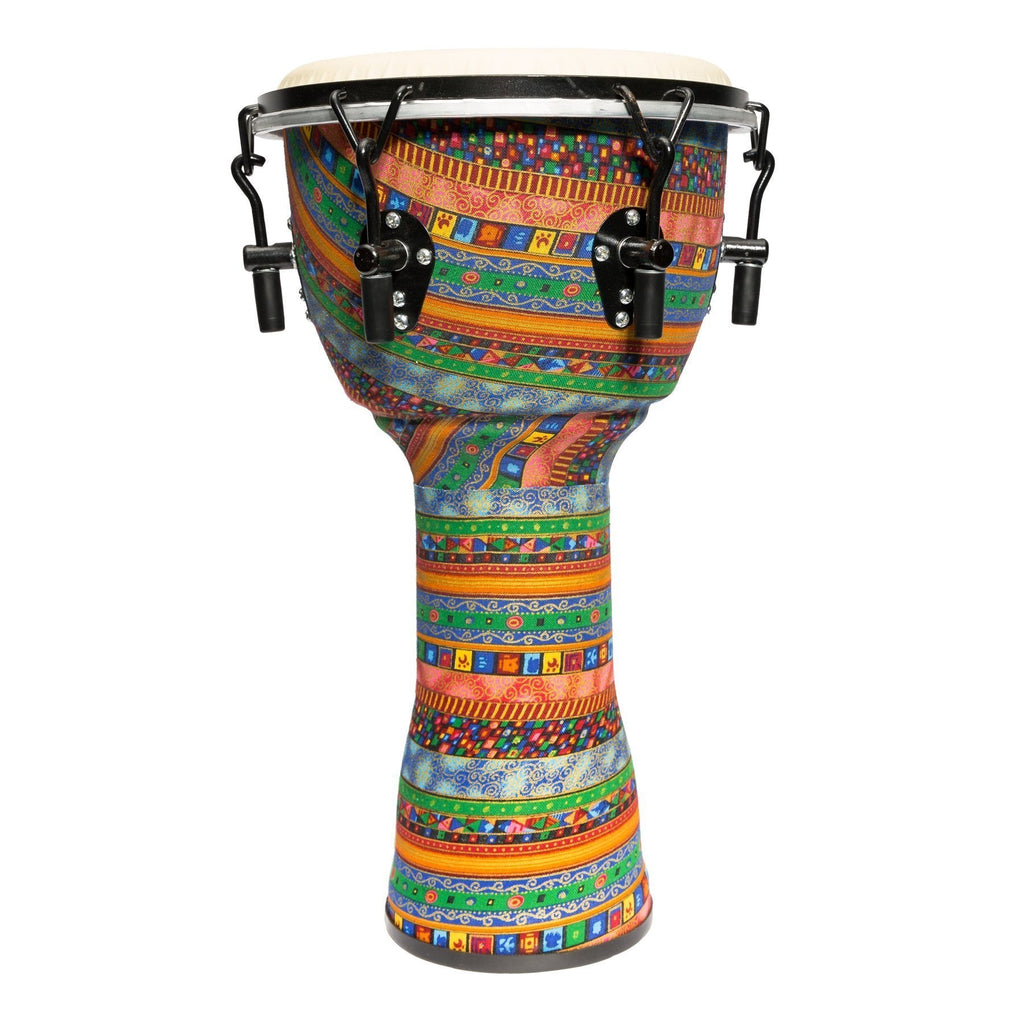 -Drumfire 10" Tuneable Synthetic Head Djembe (Multicolour)-Living Music
