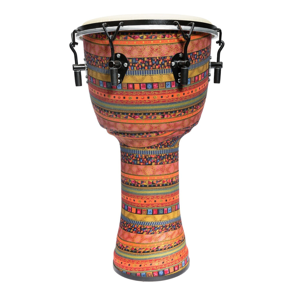 -Drumfire 12" Tuneable Synthetic Head Djembe (Multicolour)-Living Music