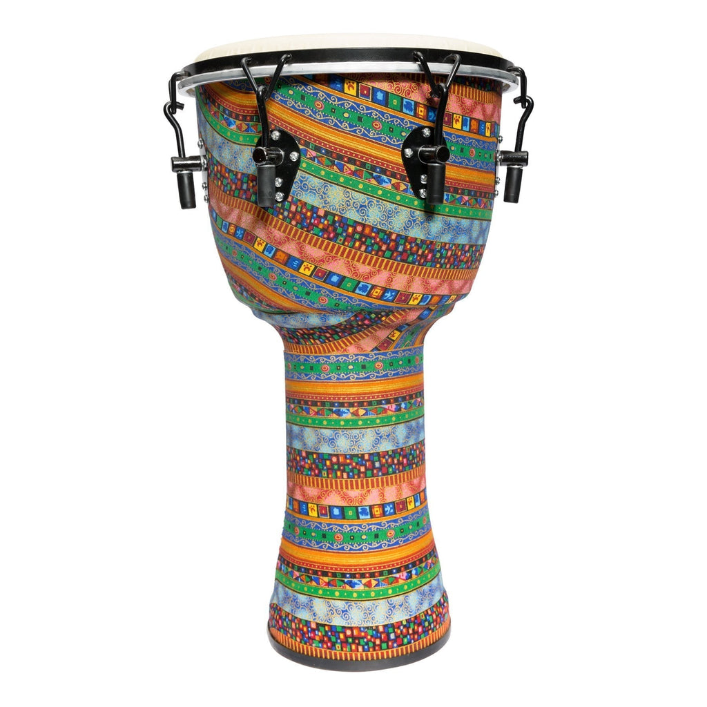 -Drumfire 12" Tuneable Synthetic Head Djembe (Multicolour)-Living Music