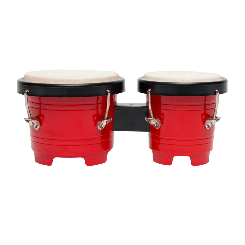 -Drumfire 4" and 5" ABS Tuneable Bongos (Red)-Living Music