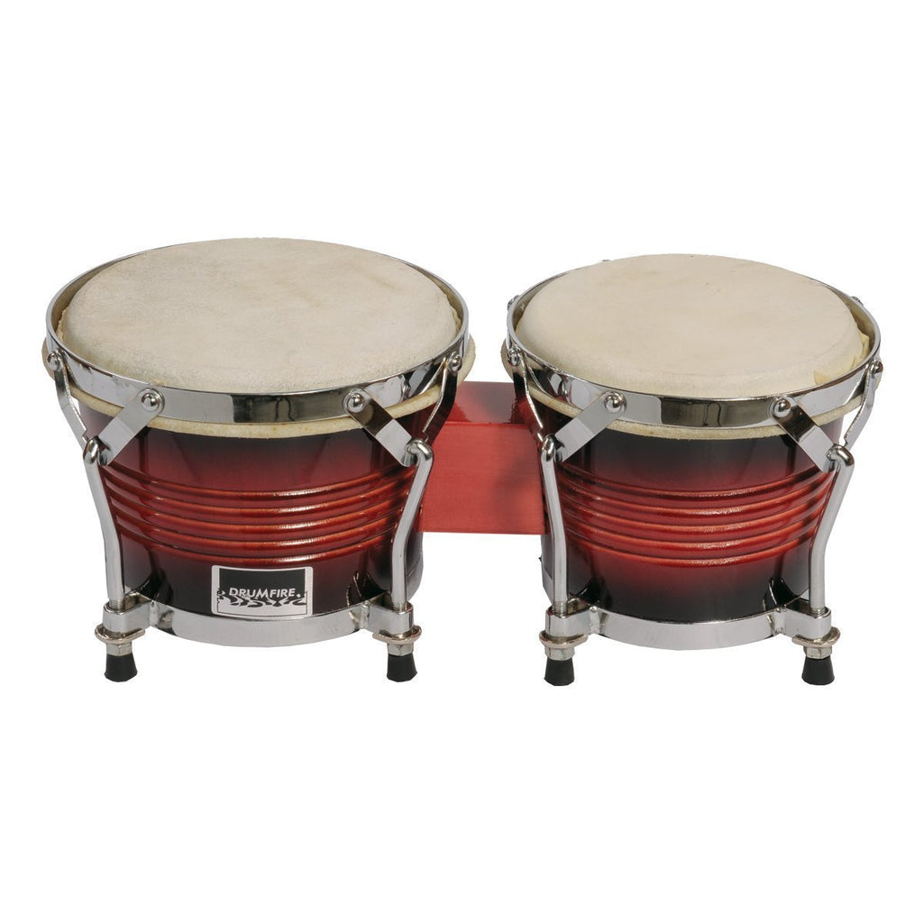 -Drumfire 6.5" and 7.5" Wood Bongos (Natural Gloss)-Living Music