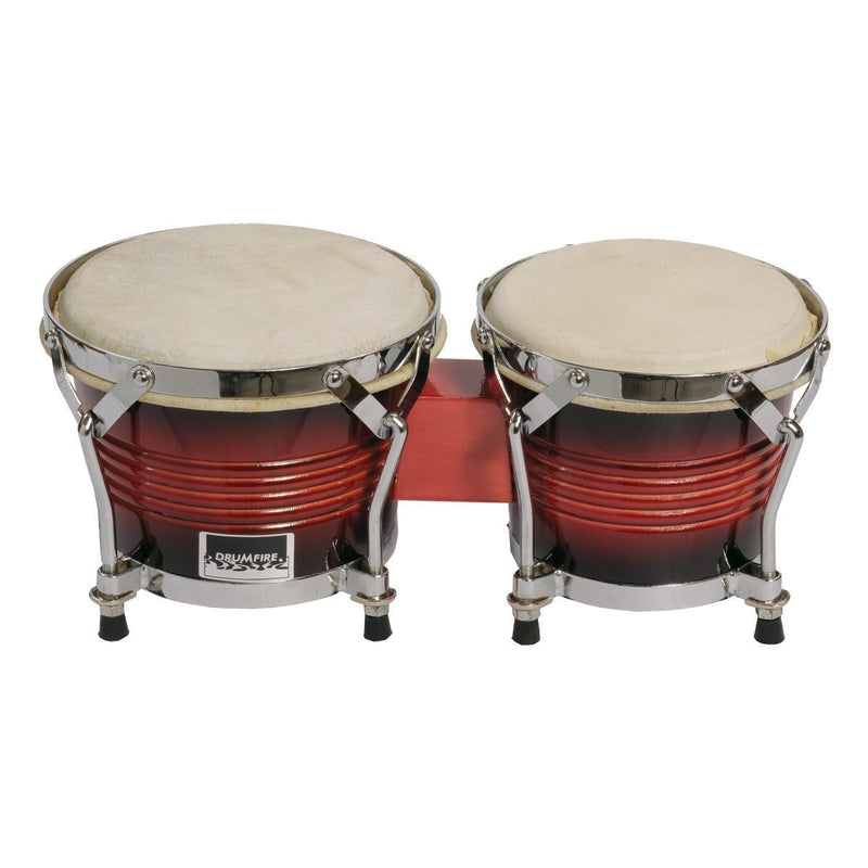 -Drumfire 6.5" and 7.5" Wood Bongos (Natural Gloss)-Living Music