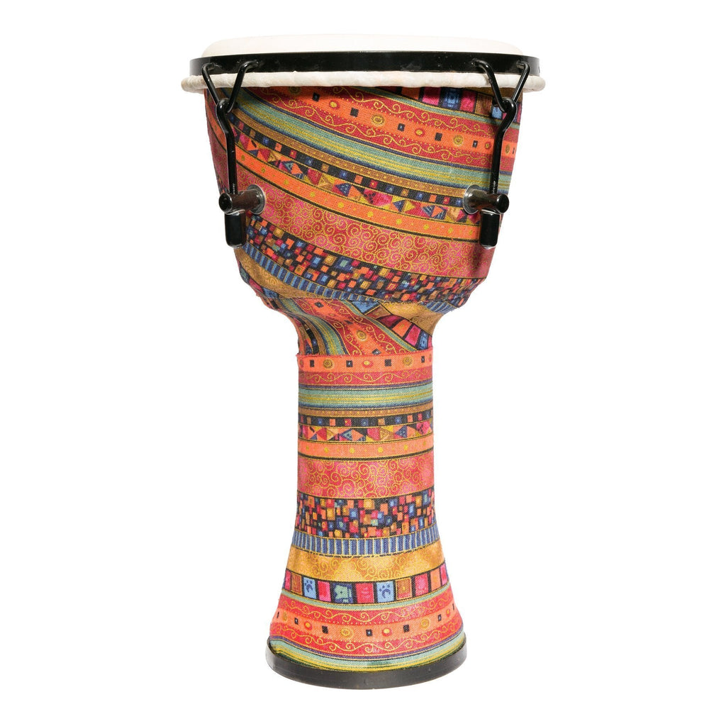 -Drumfire 8" Tuneable Natural Hide Head Djembe (Multicolour)-Living Music