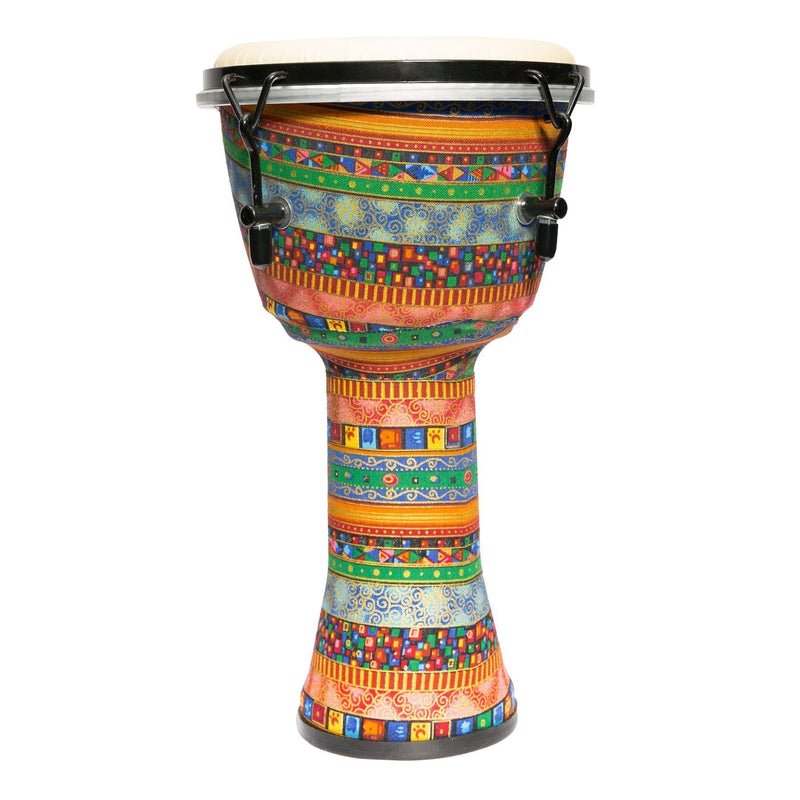 -Drumfire 8" Tuneable Synthetic Head Djembe (Multicolour)-Living Music