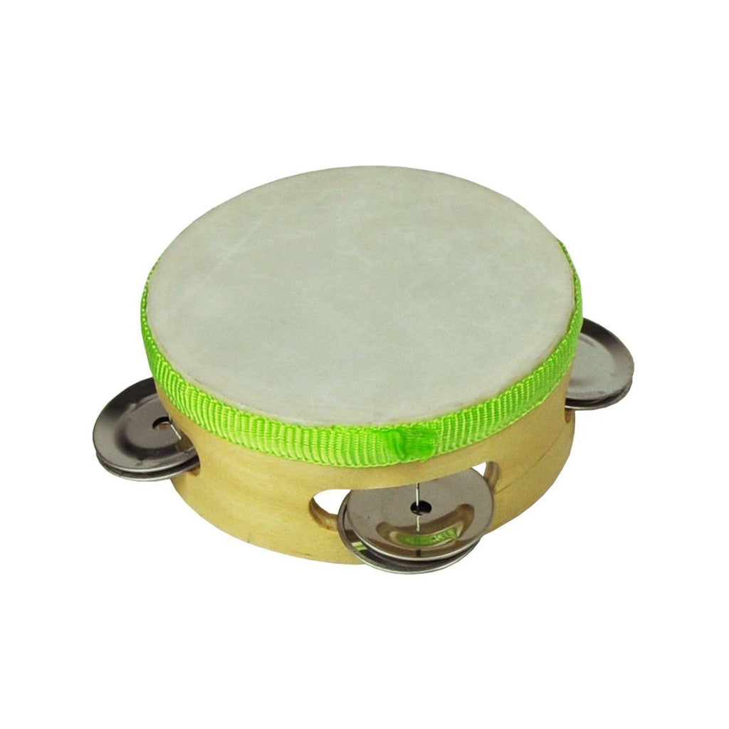 -Drumfire Headed Wooden Tambourine (4")-Living Music
