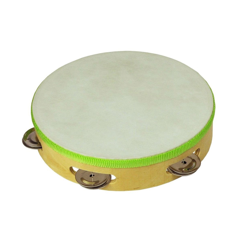 -Drumfire Headed Wooden Tambourine (8")-Living Music