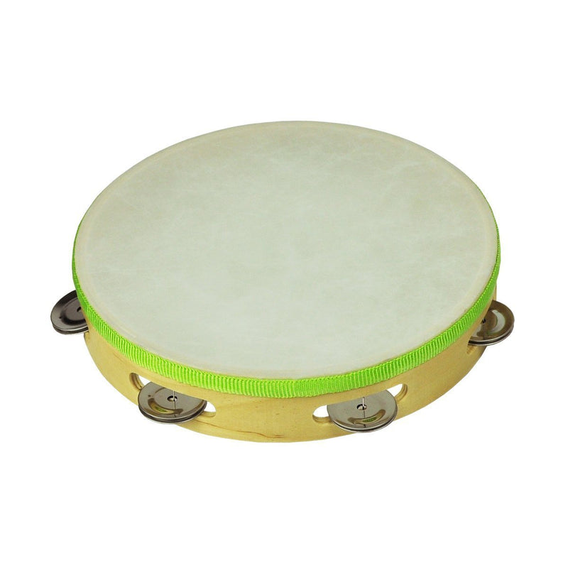 -Drumfire Headed Wooden Tambourine (9")-Living Music