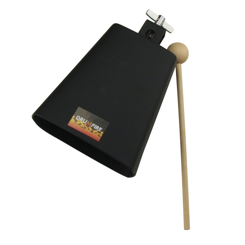 DFP-CWB16-BLK-Drumfire Metal Cowbell (16.5cm)-Living Music