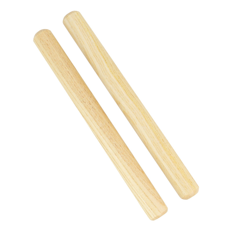 -Drumfire Wood Claves (Natural Gloss)-Living Music