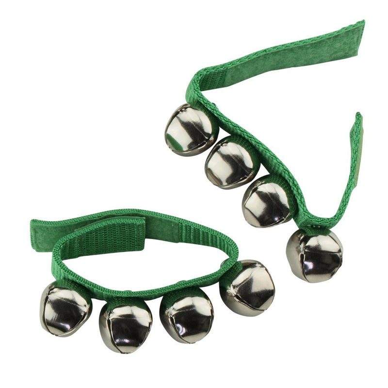 -Drumfire Wrist Bells (Green)-Living Music