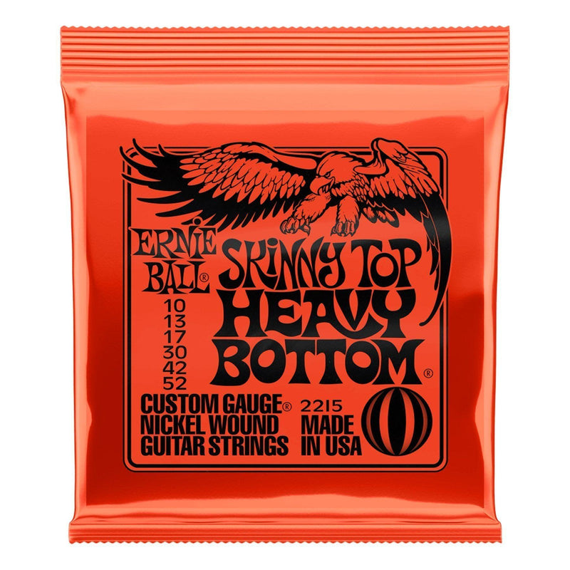 -Ernie Ball 2215 Skinny Top Heavy Bottom Nickel Wound Electric Guitar Strings (10-52)-Living Music