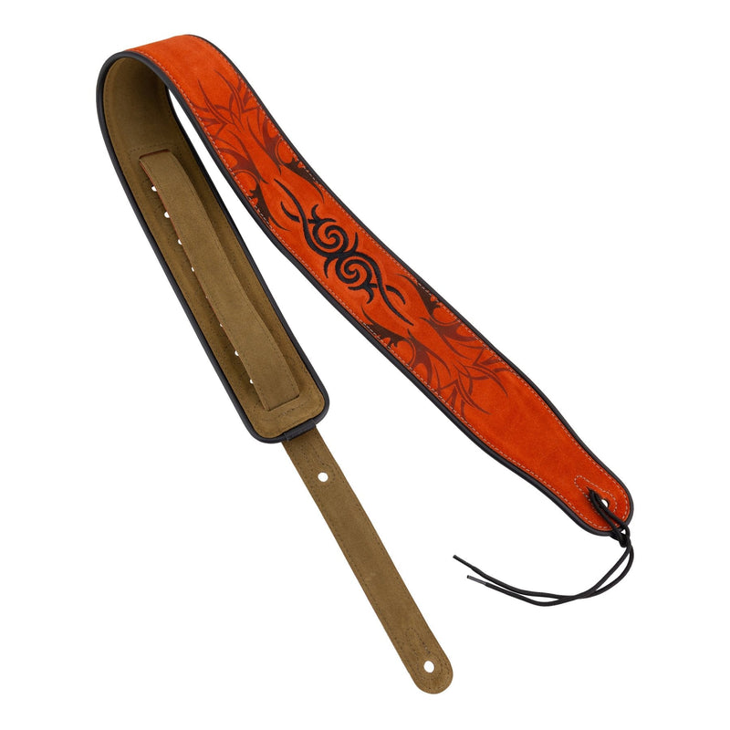 -Fretz Padded Suede Leather Adjustable Guitar Strap (Thorns)-Living Music