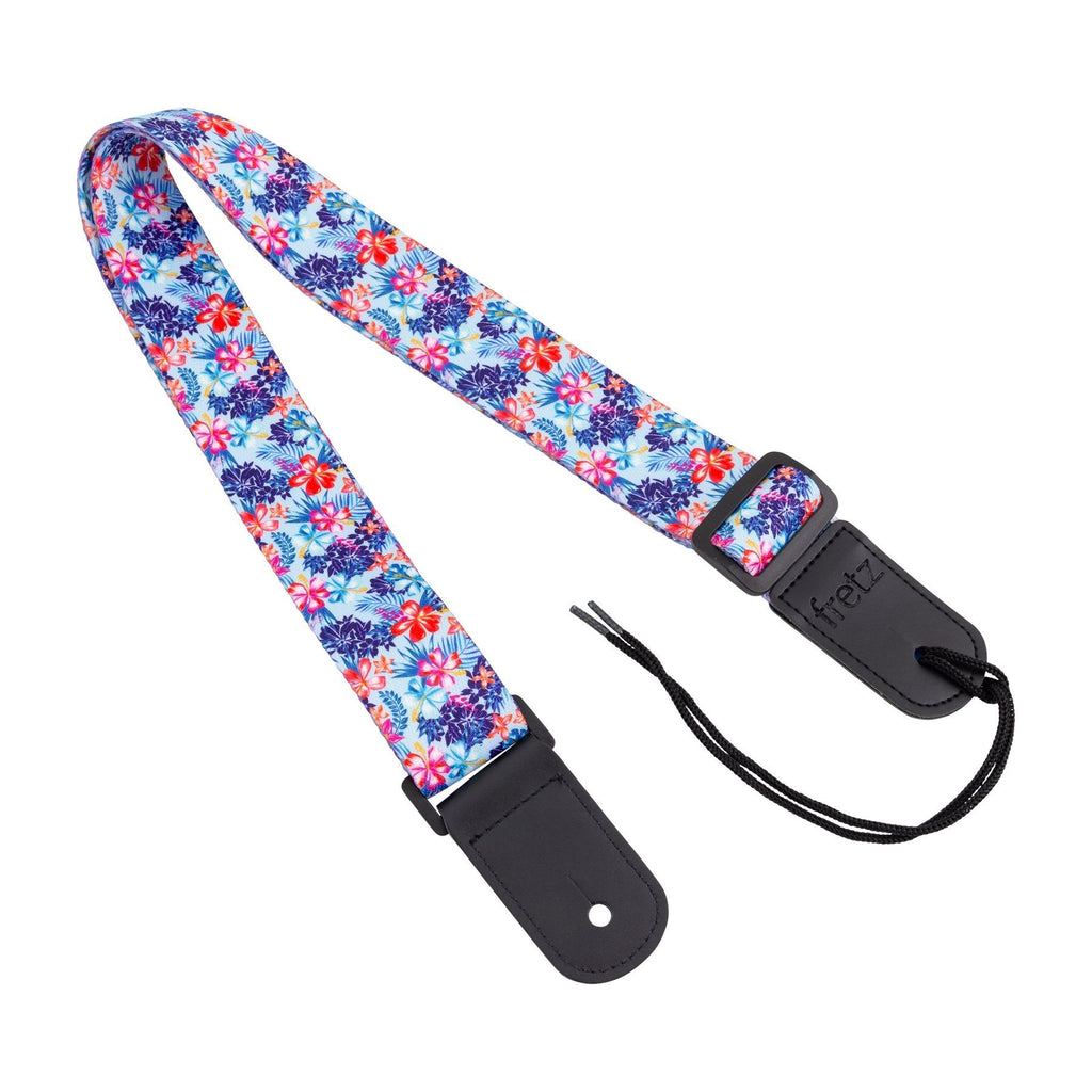 FUST-G33-Fretz Patterned Ukulele Strap (Frangipani)-Living Music