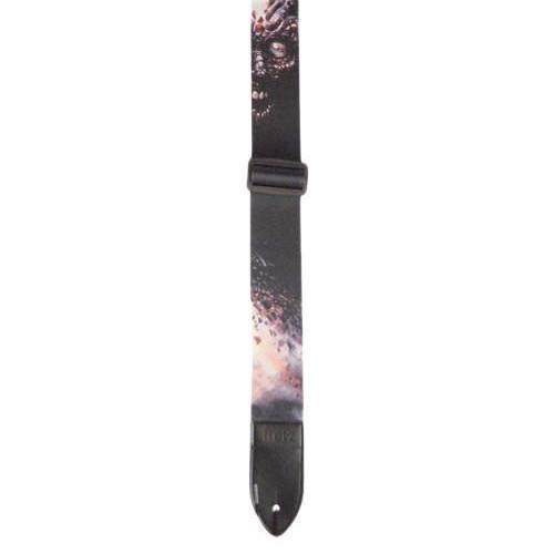 -Fretz Polyester Printed Guitar Strap (Ghouly Skull)-Living Music
