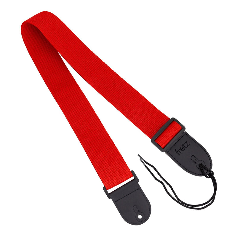 -Fretz Polypropylene Web Guitar Strap (Red)-Living Music