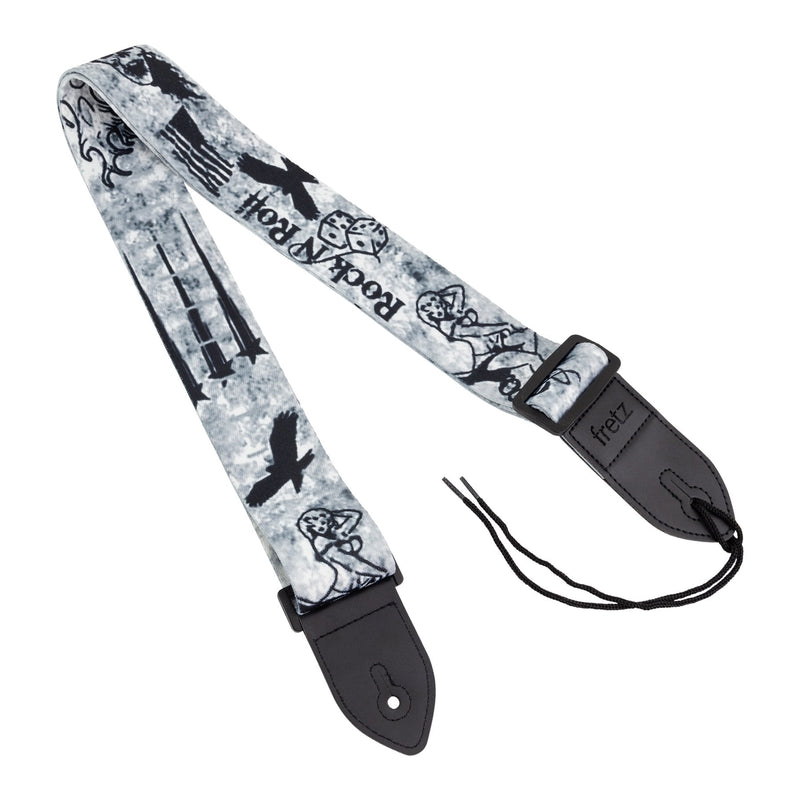-Fretz Printed Cotton Guitar Strap (Noise)-Living Music