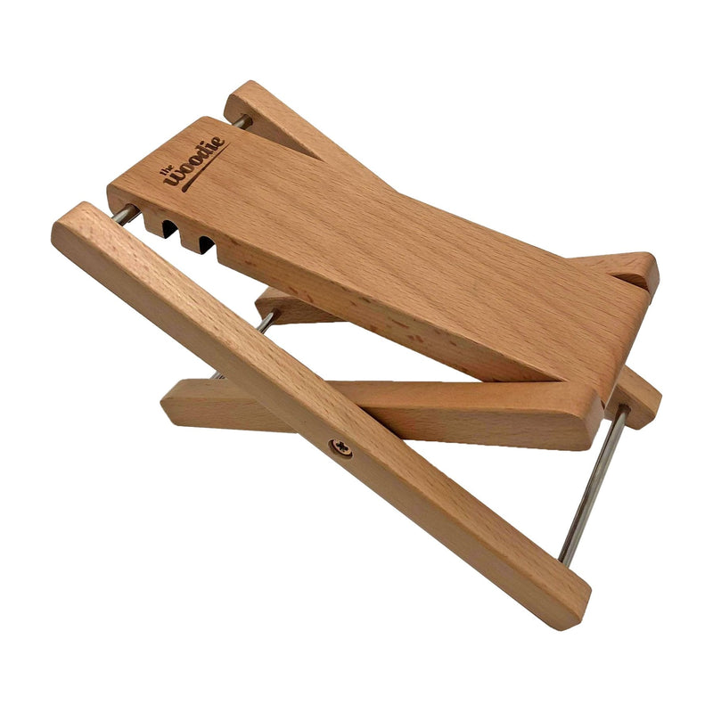 -Fretz 'Woodie' Adjustable Guitar Footstool (Natural)-Living Music