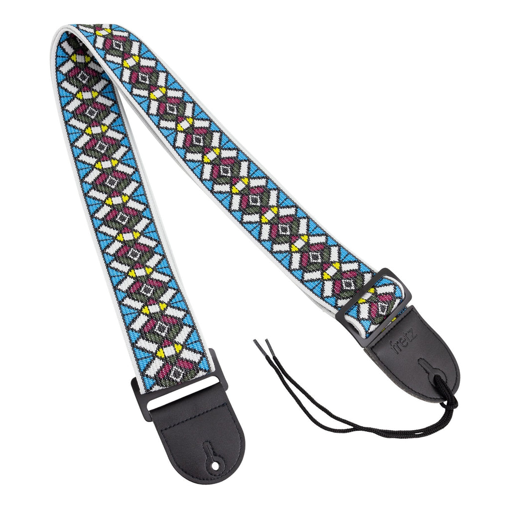 FGST-RETRO55-Fretz Woven Jacquard Polyster Guitar Strap (Leadlight)-Living Music