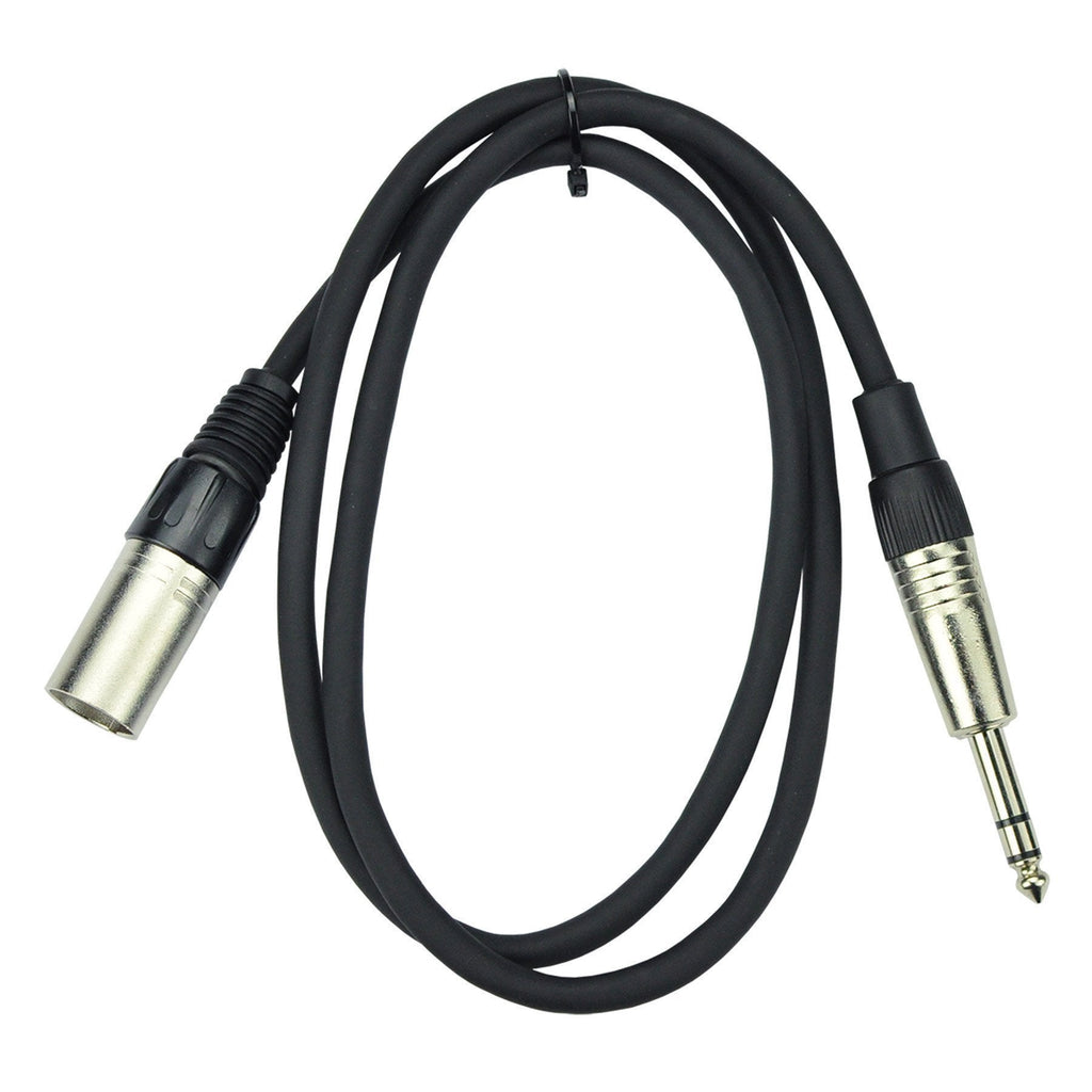 -Handy Patch Male XLR to TRS Male Phono Cable (1m)-Living Music
