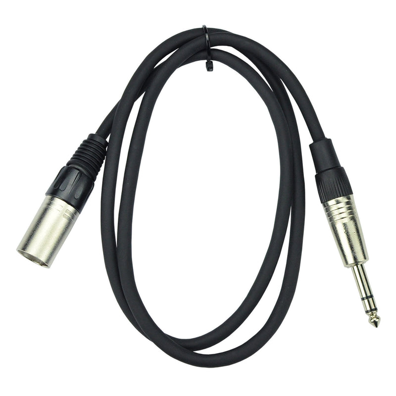 -Handy Patch Male XLR to TRS Male Phono Cable (1m)-Living Music