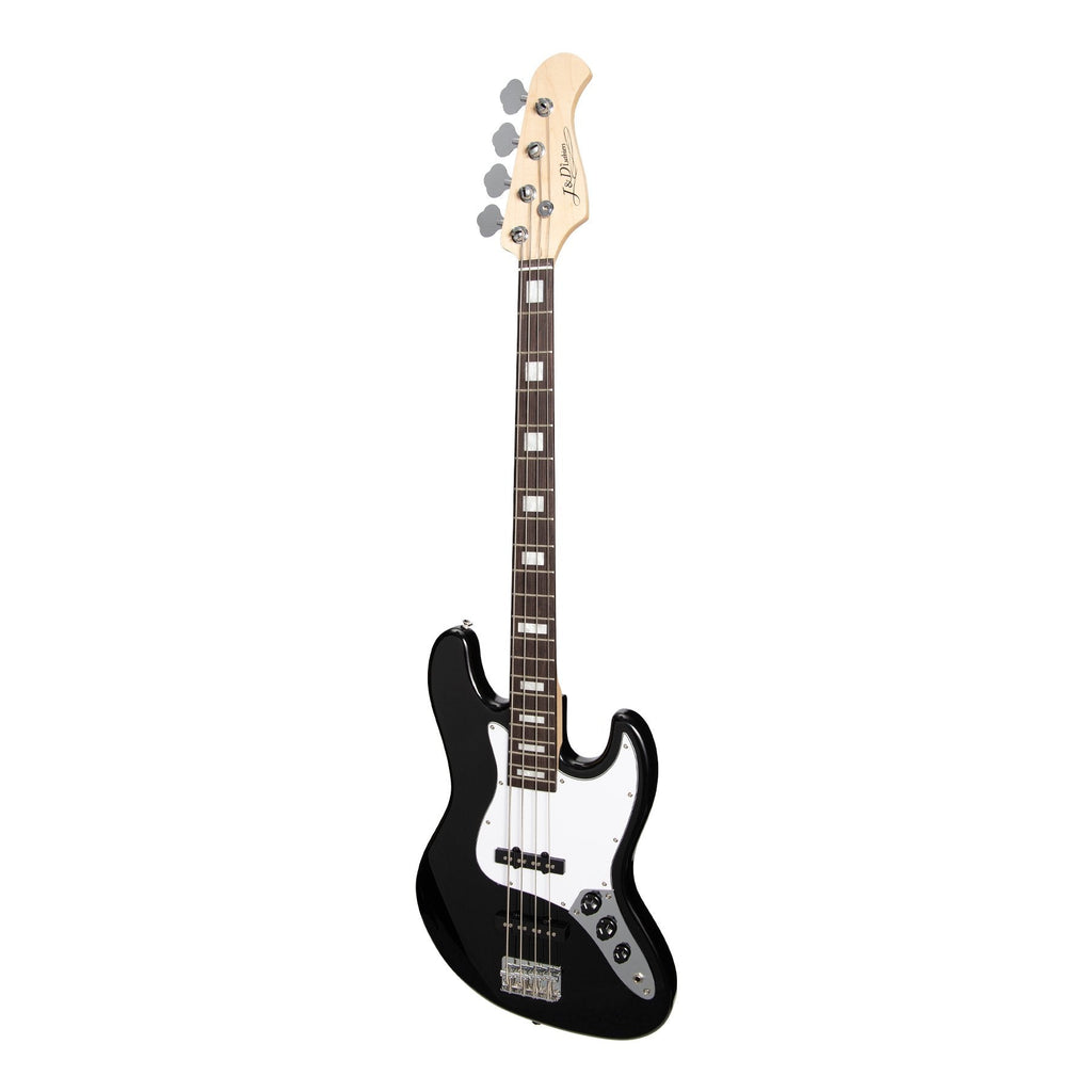 JD-JB-BLK-J&D Luthiers 4-String JB-Style Electric Bass Guitar (Black)-Living Music