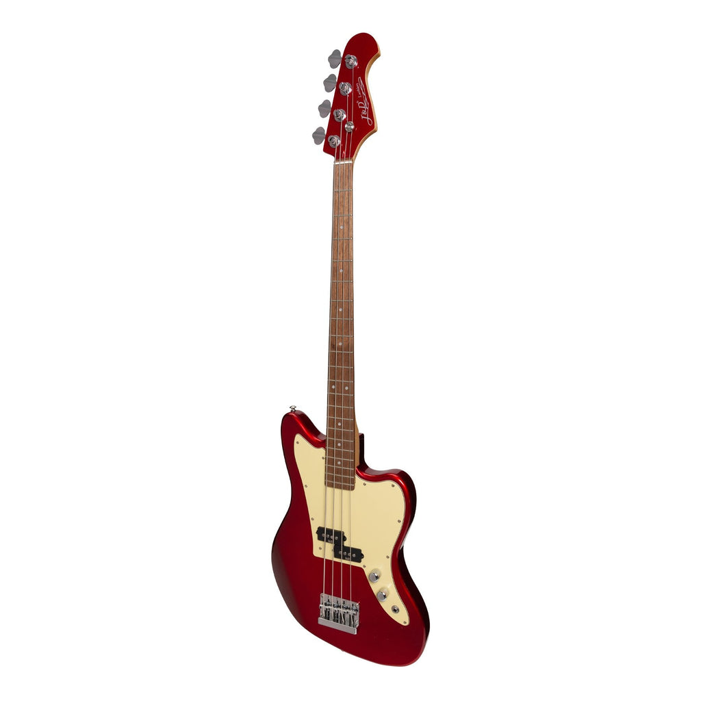 JD-JMB-CRMSN-J&D Luthiers 4-String JM-Style Electric Bass Guitar (Crimson)-Living Music