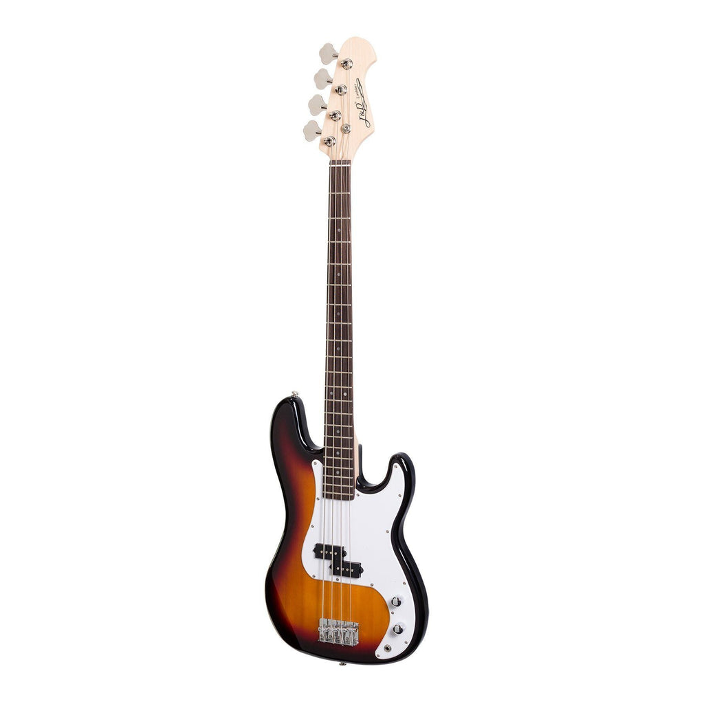 -J&D Luthiers 4-String PB-Style Electric Bass Guitar (Tobacco Sunburst)-Living Music