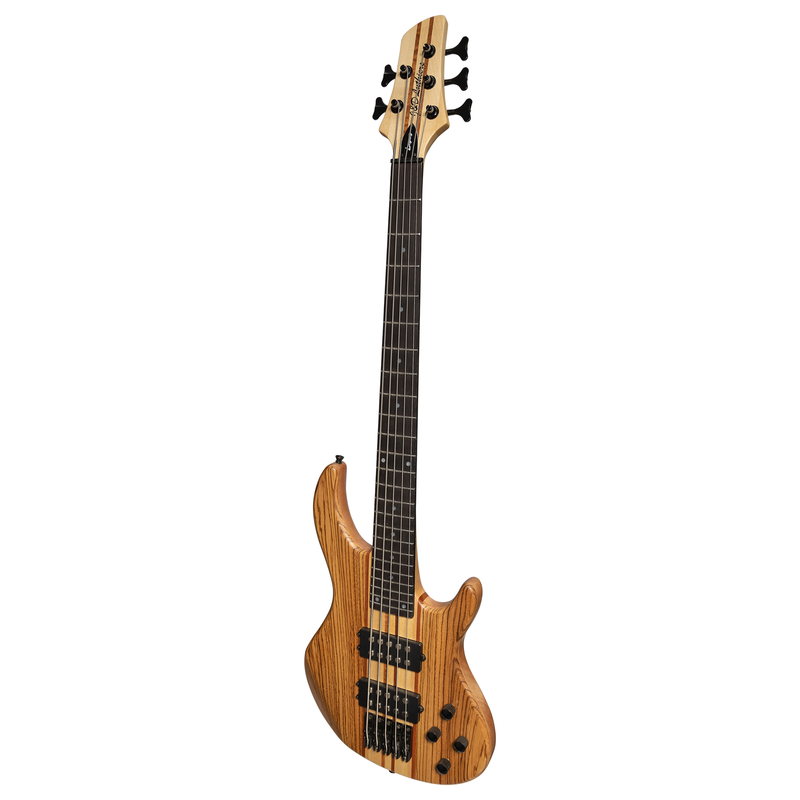 -J&D Luthiers 5-String Contemporary Neck Through Active Electric Bass Guitar (Natural Satin)-Living Music