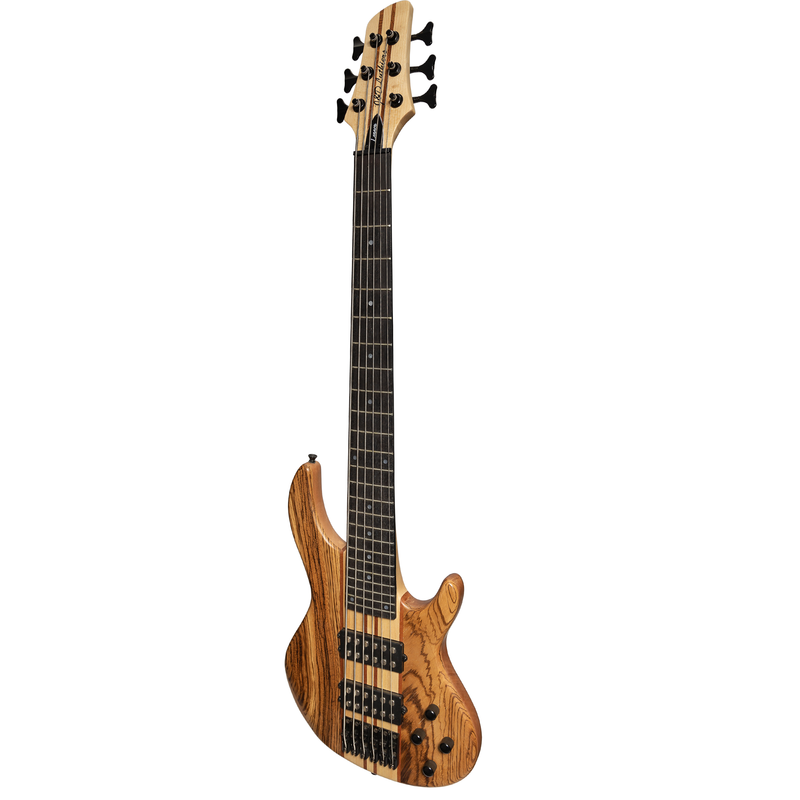 -J&D Luthiers 6-String Contemporary Neck Through Active Electric Bass Guitar (Natural Satin)-Living Music